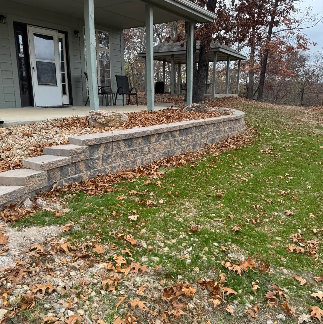 Retaining wall installation